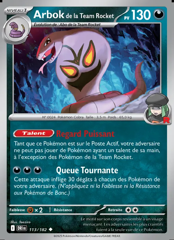 Image of the card Arbok de la Team Rocket
