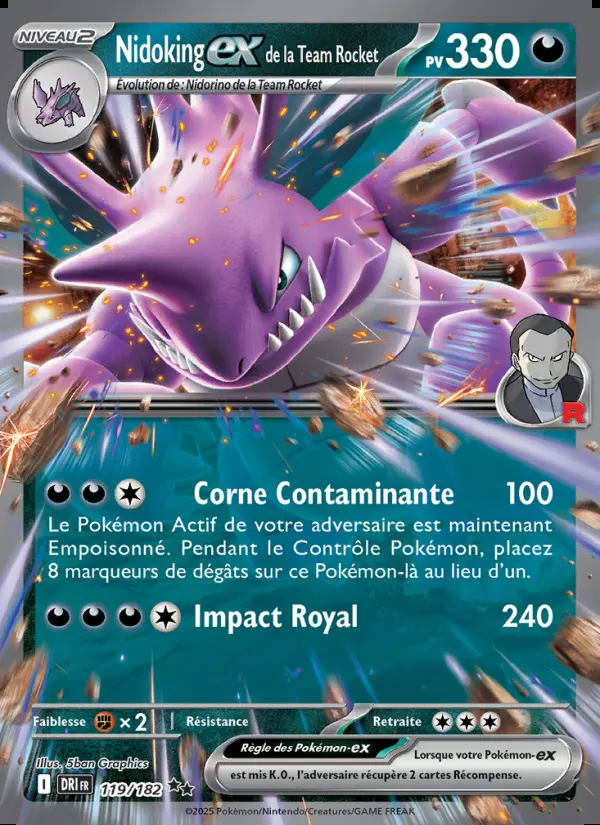 Image of the card Nidoking-ex de la Team Rocket