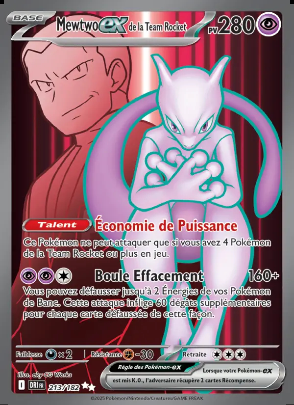 Image of the card Mewtwo-ex de la Team Rocket