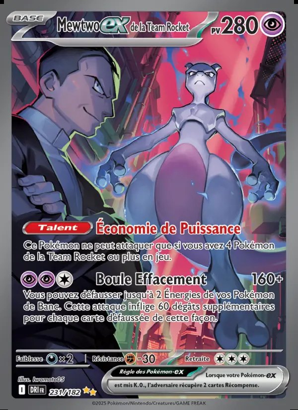 Image of the card Mewtwo-ex de la Team Rocket