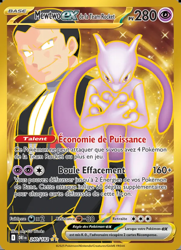 Image of the card Mewtwo-ex de la Team Rocket