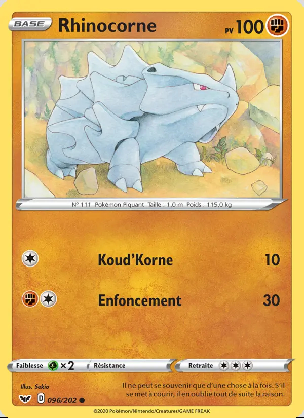 Image of the card Rhinocorne