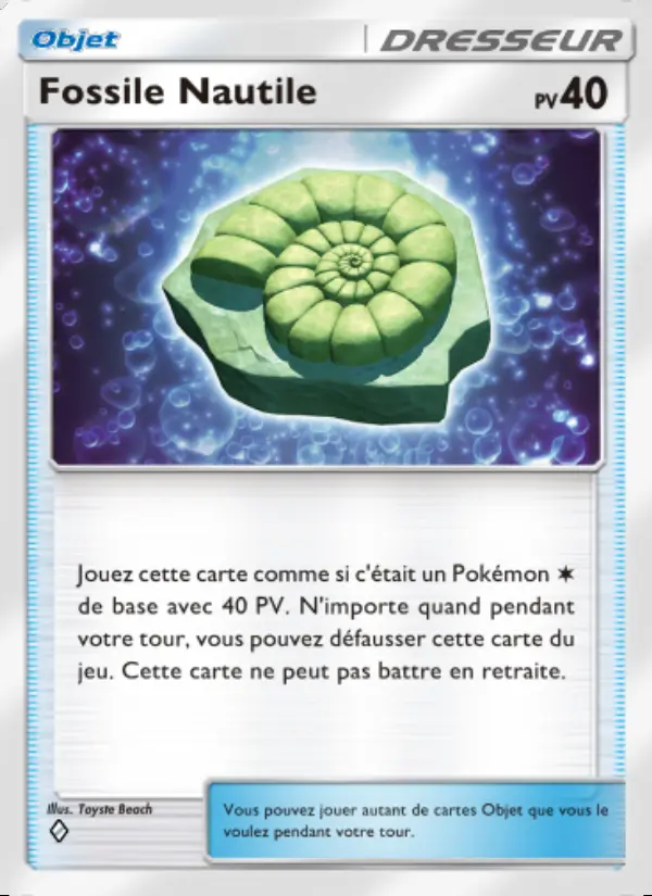 Image of the card Fossile Nautile