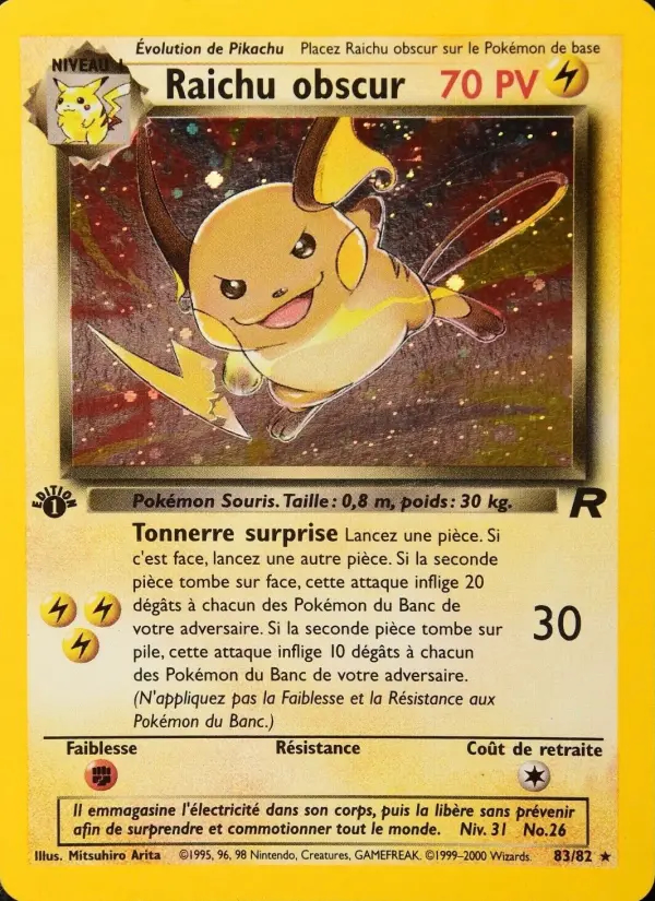 Image of the card Raichu obscur