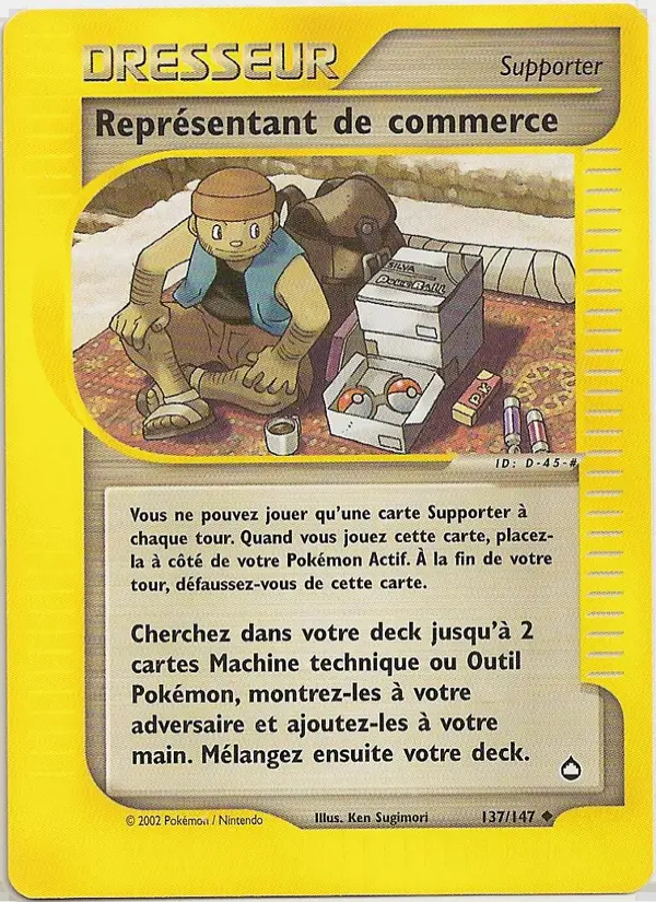 Image of the card Représentant de commerce