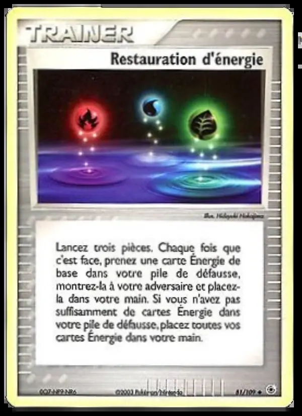 Image of the card Restauration d'énergie