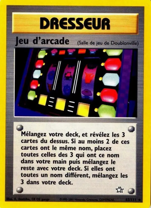 Image of the card Jeu d'arcade