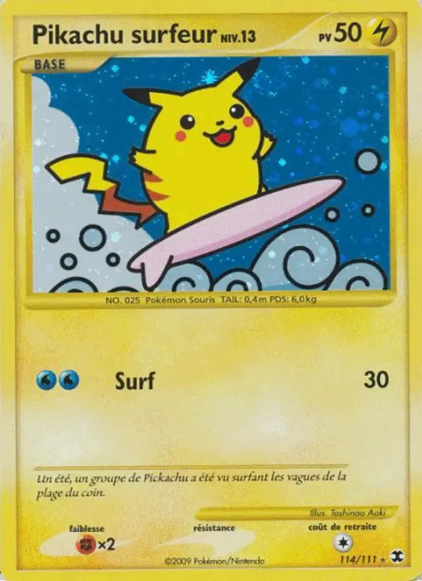Image of the card Pikachu surfeur Niv. 13