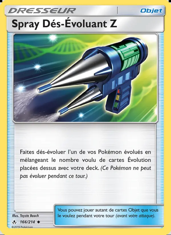 Image of the card Spray Dés-Évoluant Z
