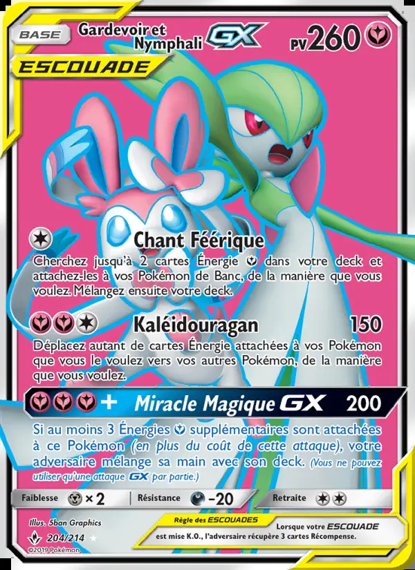 Image of the card Gardevoir et Nymphali GX