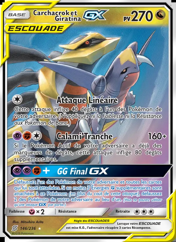 Image of the card Carchacrok et Giratina GX