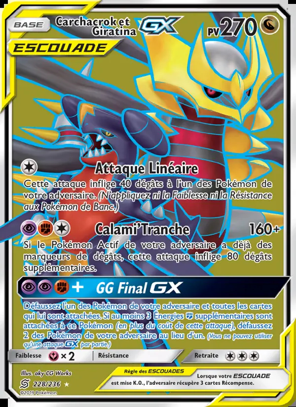 Image of the card Carchacrok et Giratina GX