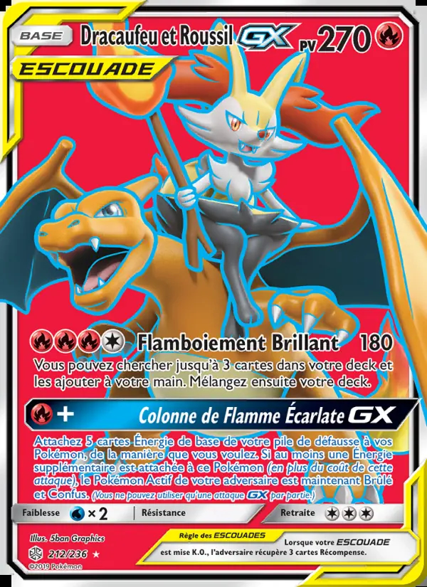 Image of the card Dracaufeu et Roussil GX