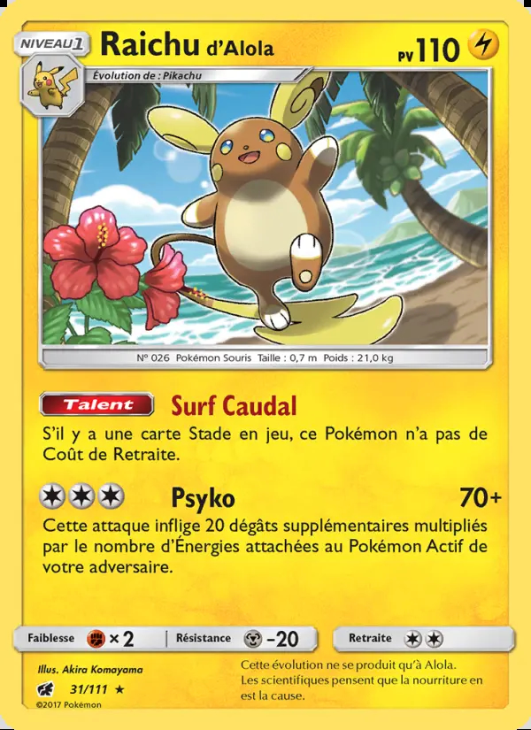 Image of the card Raichu d’Alola