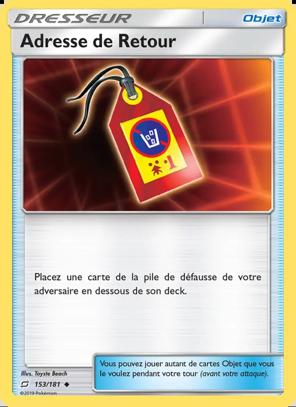 Image of the card Adresse de Retour