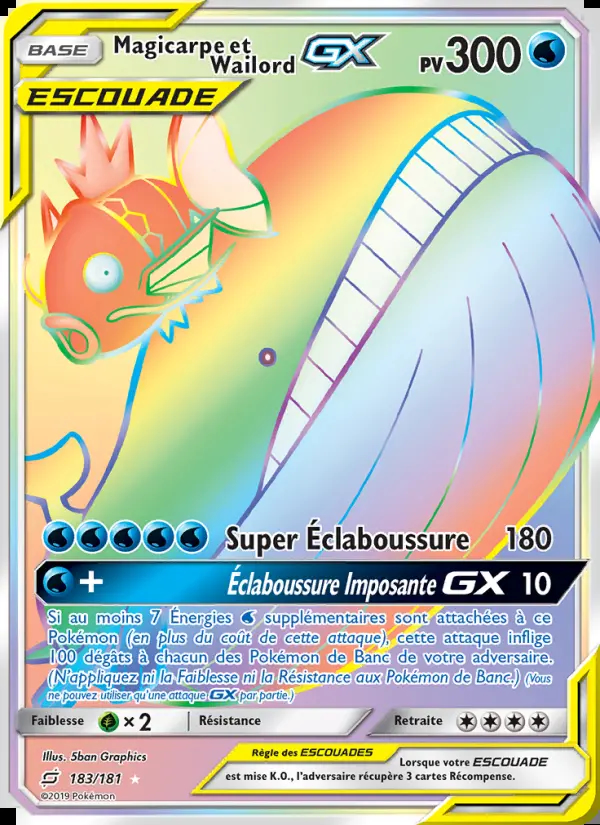 Image of the card Magicarpe et Wailord GX