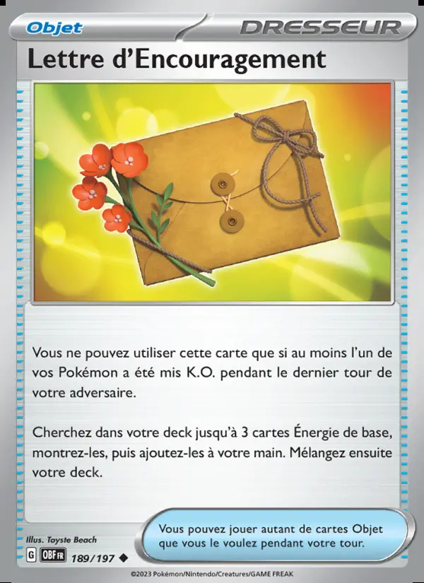 Image of the card Lettre d'Encouragement