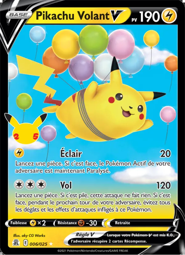 Image of the card Pikachu Volant V