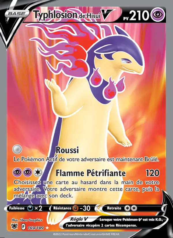 Image of the card Typhlosion de Hisui V