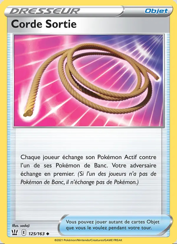 Image of the card Corde Sortie