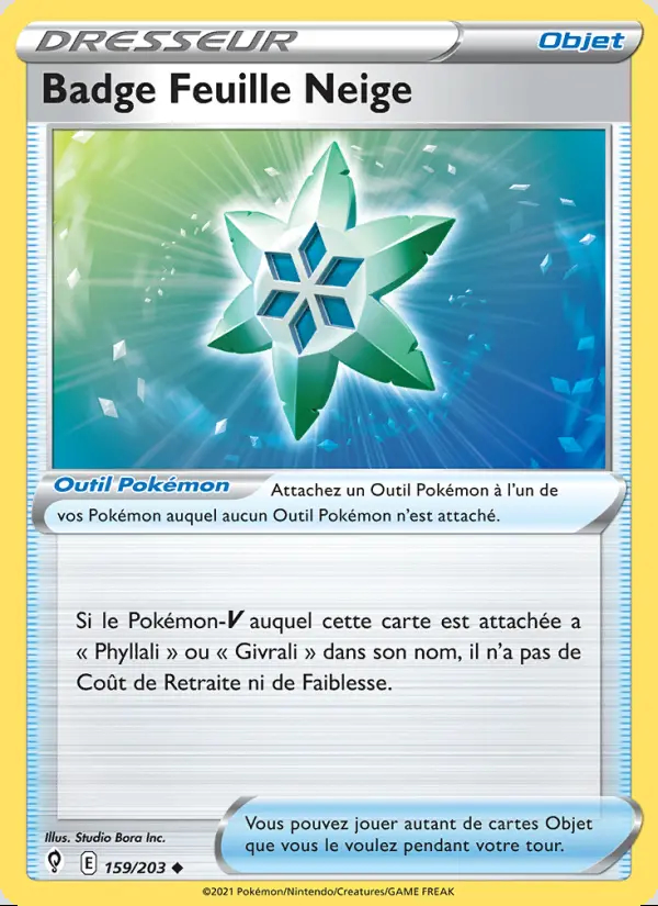 Image of the card Badge Feuille Neige
