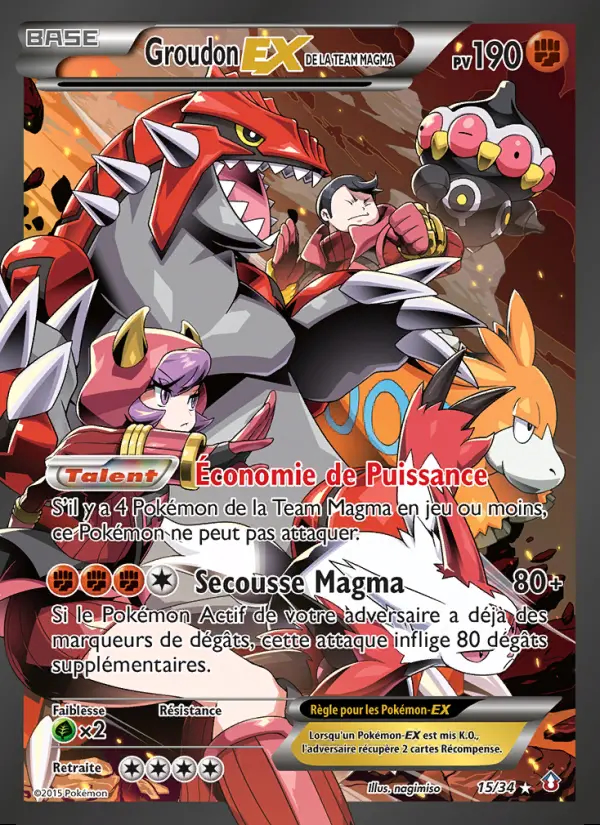 Image of the card Groudon-EX de la Team Magma