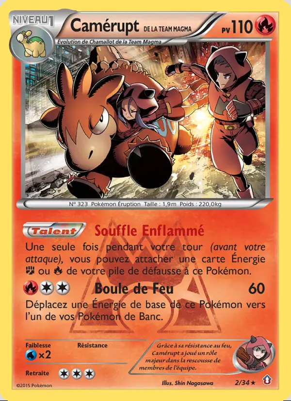 Image of the card Camérupt de la Team Magma